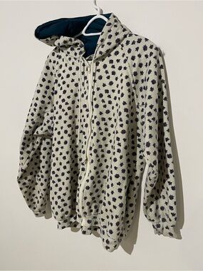 Vintage Northern Reflections Zip-Up Hoodie with Navy Floral Print